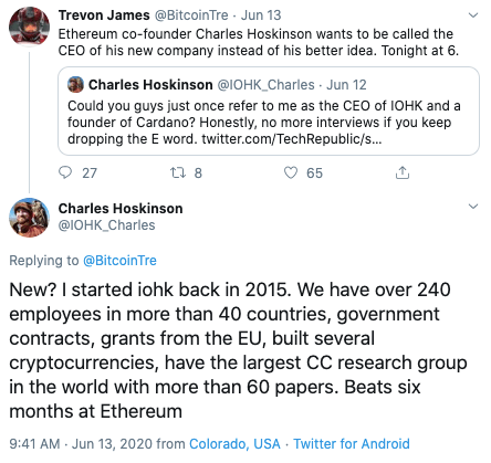 Cardano的Charles Hoskinson谈ADA对多种数字货币DeFi生态系统的支持潜力